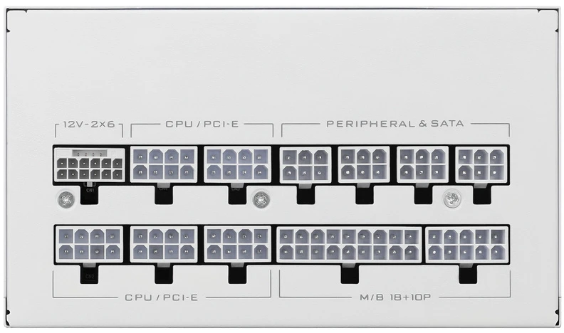 Блок питания 1000 Вт Lian-Li SX1000P White 12VHPWR (G9P.SX1000P.B000.RU); 1x24 pin; 2x8(4+4) pin; 8xSata; 4xMolex; 3x6+2-pin PCI-E; 80+ Platinum; отст
