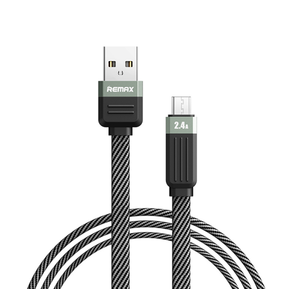 Кабель USB 2.0 AM/Micro USB Remax RC-C083, 3А, нейлоновая оплётка, 1 м, черный