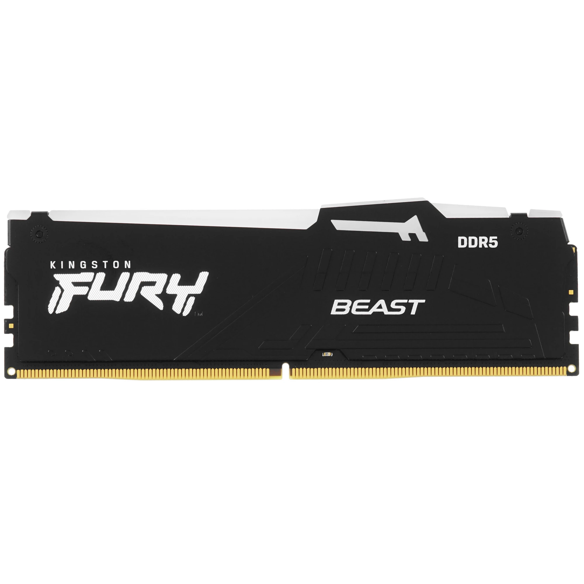 Модуль памяти DDR5 16 ГБ Kingston Fury Beast Black RGB (KF560C30BBA-16); 6000 МГц; радиаторы; RET
