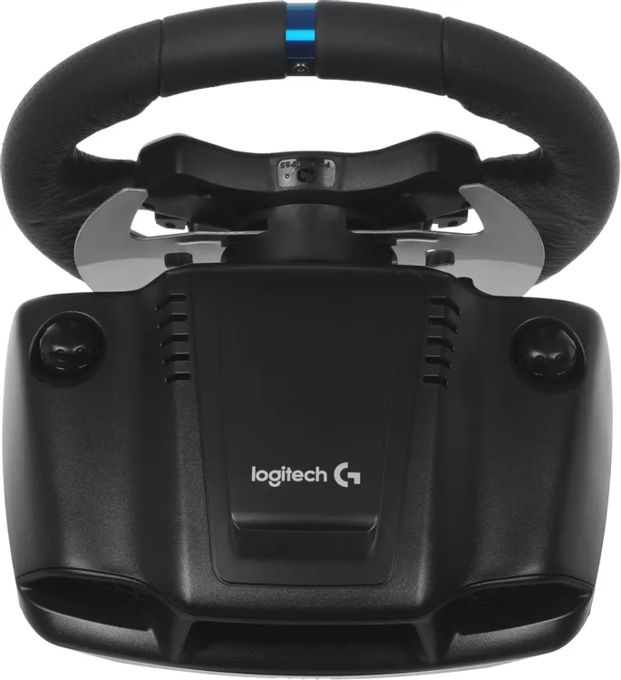 Руль Logitech G29 (941-000142); проводной; PC, PS4 / PS5; 14 кнопок, 3 педали, подрулевые переключатели, отделка руля кожей, обратная связь