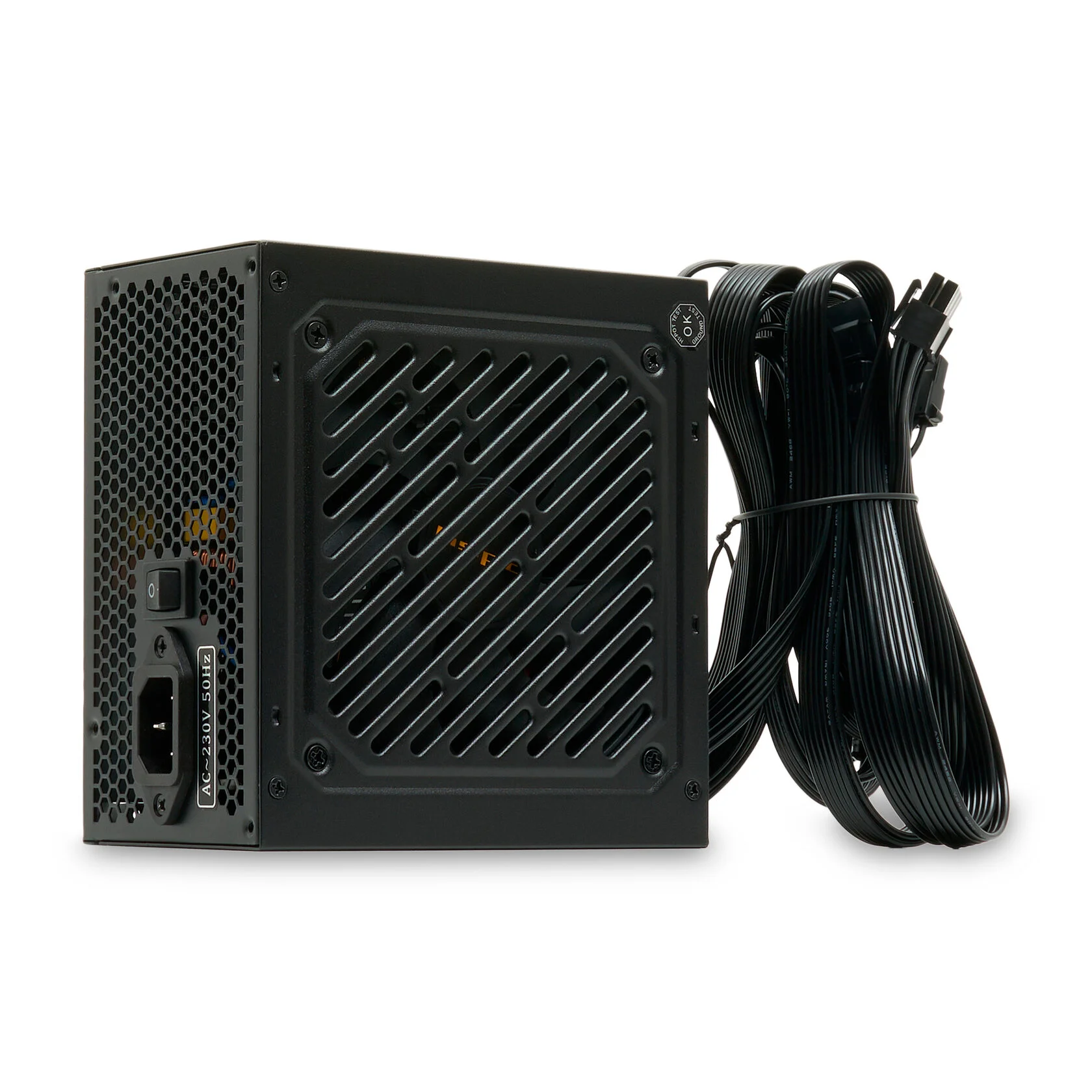 Блок питания 700 Вт HSPD (HST-700WN-BK); 2x24 pin; 1x8(4+4) pin; 5xSata; 2xMolex; 2x6+2-pin PCI-E; 80+ Standard; APFC; 120 мм