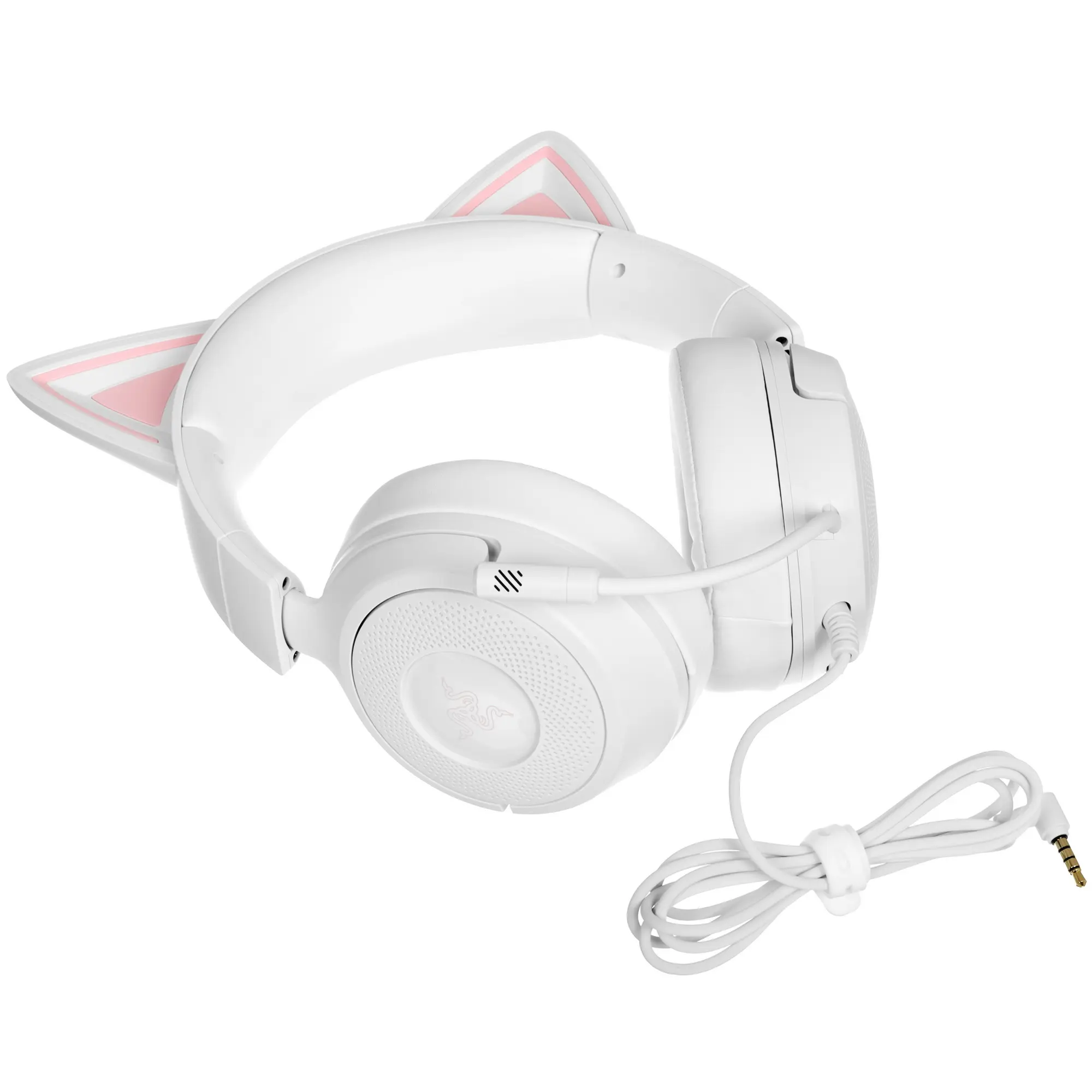 Гарнитура игровая Razer Kraken Kitty V3 X White (RZ04-05350300-R3M1); оголовье; 20 Гц - 28 кГц; 32 Ом; 1,3 м; микрофон; 3,5 мм; белый