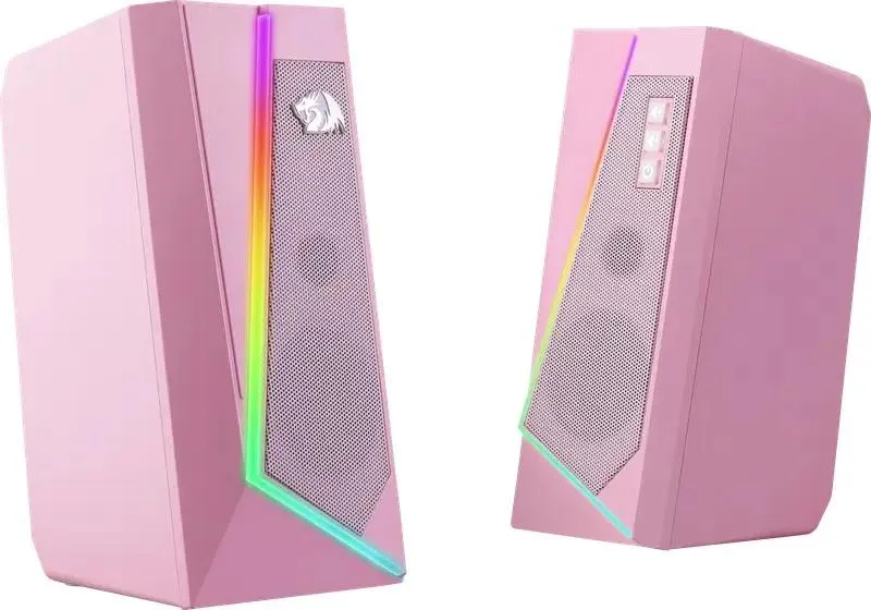 Акустическая система 2.0 Redragon ANVIL Pink (71776***); 6 Вт; 270 - 20 000 Гц; пластик; подсветка; регулятор на передней панели; USB; розовый