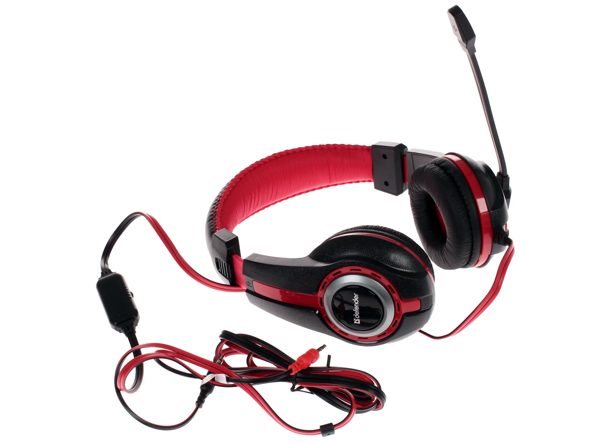 Гарнитура игровые Defender Warhead G-185 (64106***); оголовье (headband); 20 - 20 000 Гц; 32 Ом; 2,0 м; микрофон; 2 x 3,5 мм (mini-jack); регулятор гр