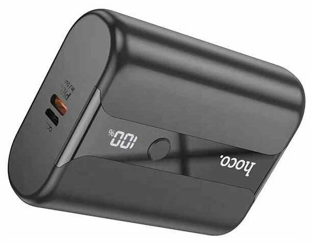 Внешний аккумулятор 10 000 мА/ч; Hoco Q3 Pro Black (Q3 Pro Black); 3А; 22.5 Вт; LED экран; 168 г; черный