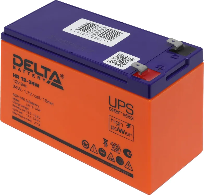 Аккумуляторная батарея к ИБП 12 В Delta HR 12-34 W; 9 Ач