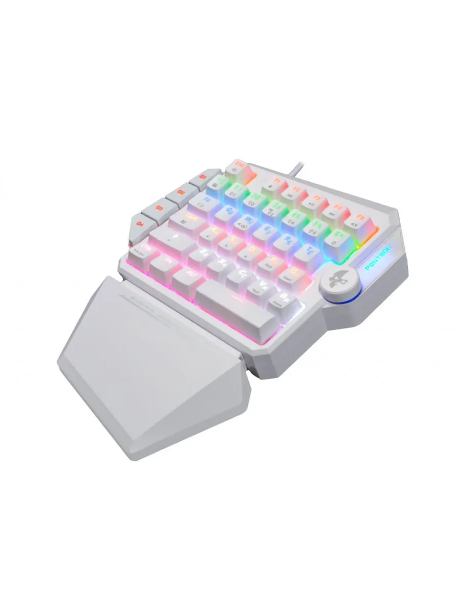 Клавиатура игровая Jet.A PANTEON T7 CS White; USB; механическая; 39 клавиш; 5 (+FN); LED подсветка; белый