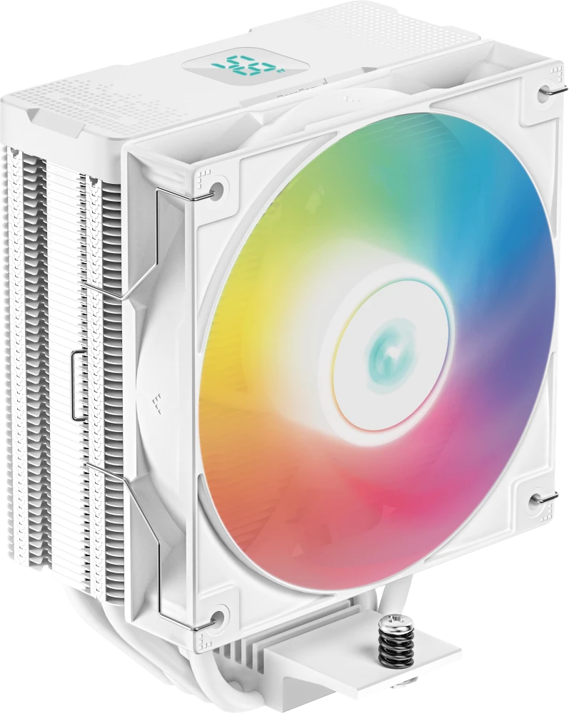Кулер для процессора 120 мм DeepCool AG400 DIGITAL WH ARGB (R-AG400-WHADMN-G-1), башенный, 1x120 мм, 4 pin, ARGB, USB, 500-2100 об/мин, белый, 220 Вт