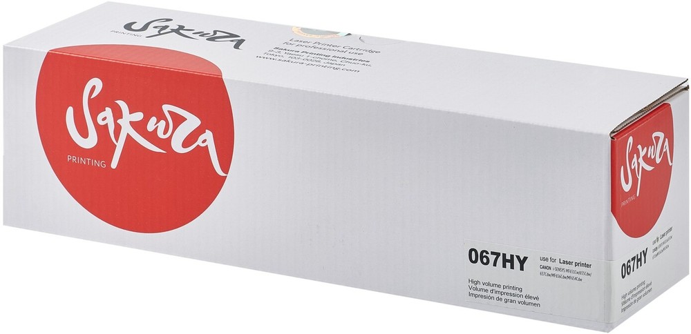 Картридж Sakura 067HY (5103C002) (SA067HY-ECO) желтый; Canon i-SENSYS LBP631cw/LBP633Cdw/MF651Cw/MF655Cdw/MF655Cw/MF657Cdw/MF657Cw; 2350 стр