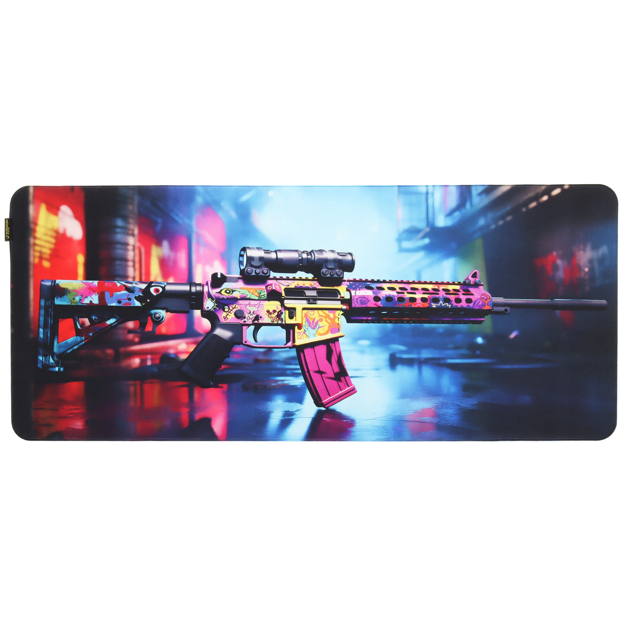 Коврик для мыши ARDOR GAMING Replica AR-15 XL; ткань + резиновая основа; 900 х 400 х 4 мм; игровая поверхность; рисунок