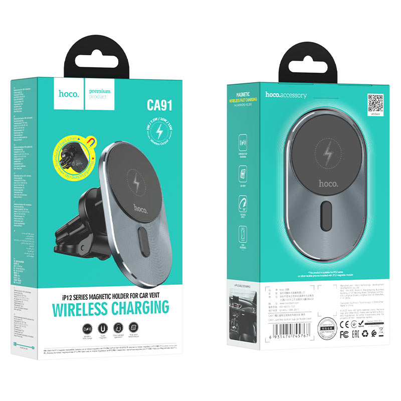 hoco-ca91-magic-magnetic-wireless-fast-charging-car-holder-package