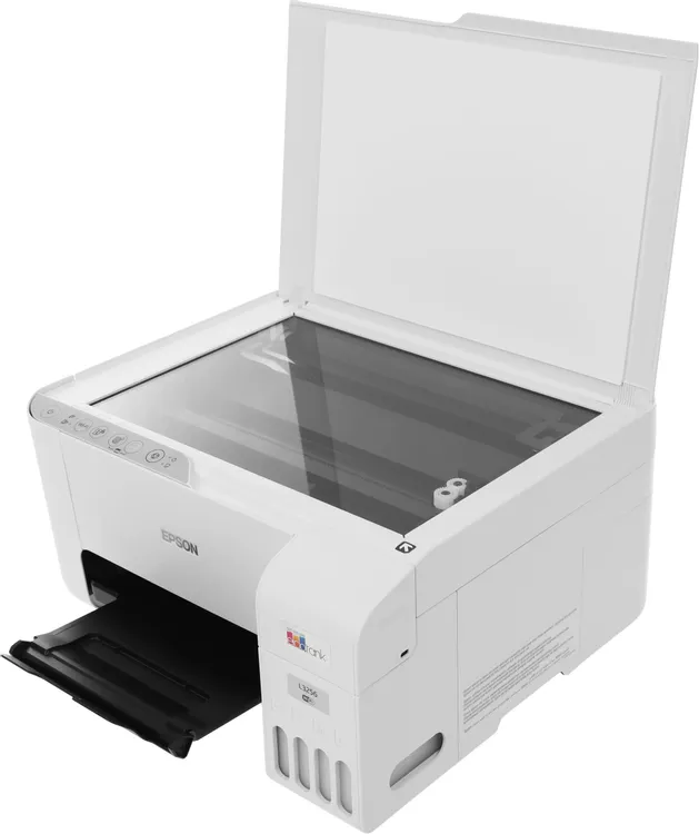 МФУ струйное Epson L3256 (C11CJ67524***); цветная; A4; 5760 x 1440 dpi; 10 ч/б, ст/мин; 5 цвет., ст/мин; USB 2.0, Wi-Fi; белый