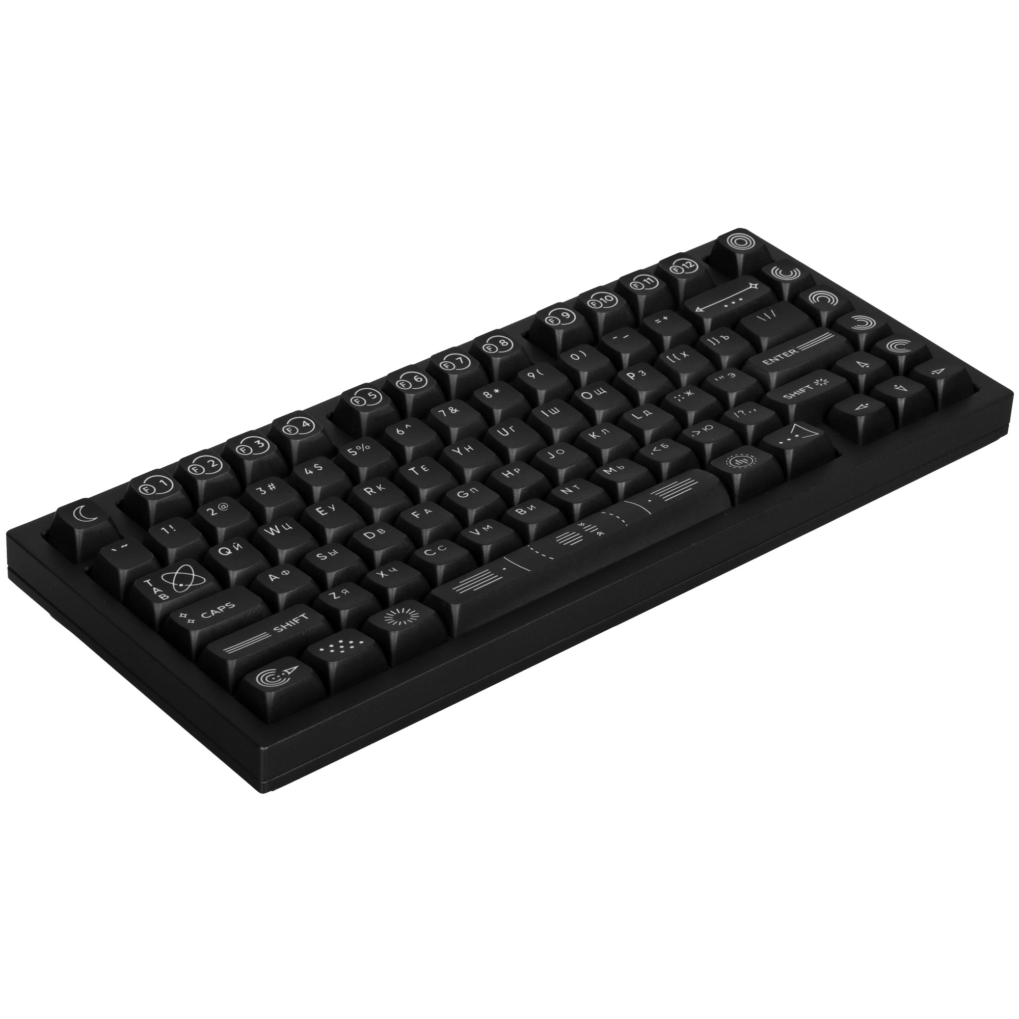 Клавиатура проводная Dark Project Zeno Black (DP-CM81ZBC); механическая; switch - g3ms Sapphire; 81 клавиш; RGB; 1,8м; белый+синий