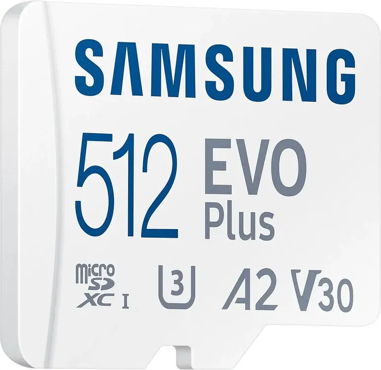 Карта памяти 512 ГБ Samsung EVO Plus (MB-MC512KA***); micro SDHC UHS-I U3; Class 10; адаптер SD