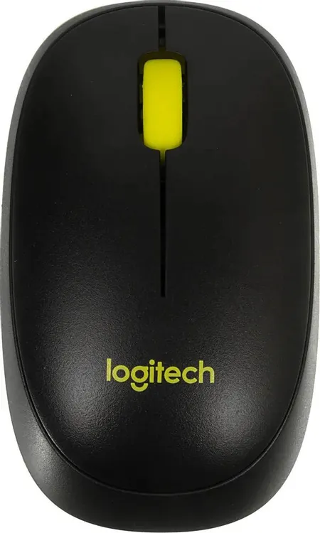 Комплект Logitech Wireless Combo MK240 Black+Yellow (920-008213); беспроводной; USB; 1000 dpi; 2xAAA/2xAAA; черный+желтый