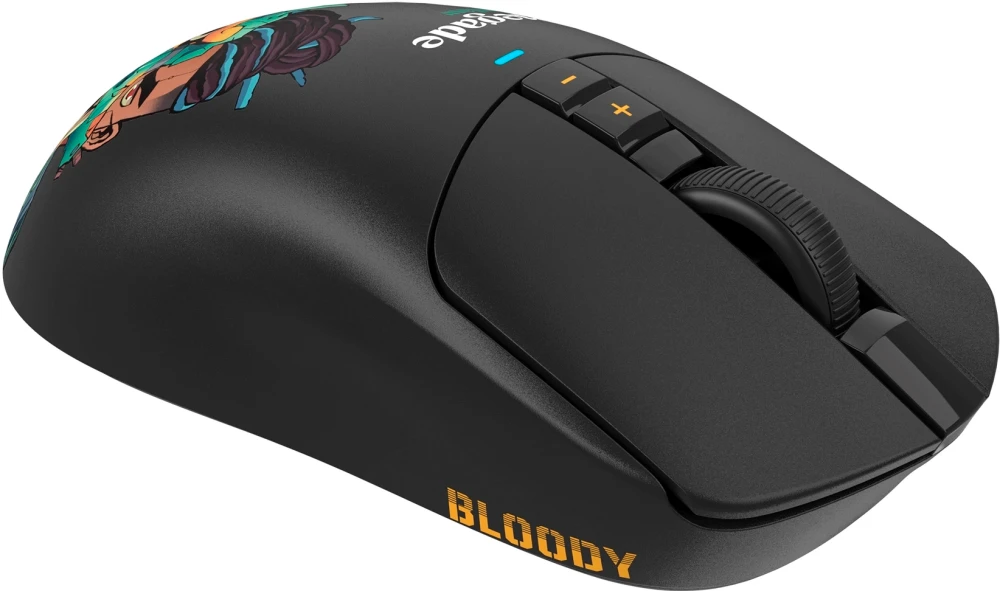 Мышь игровая A4Tech Bloody R72 Ultra Duo Renegade Midnigth ; 2.4 Ггц; USB; оптический; 20000 dpi; 7 кнопок; колесо-кнопка; аккумулятор 300 мАч; чёрный