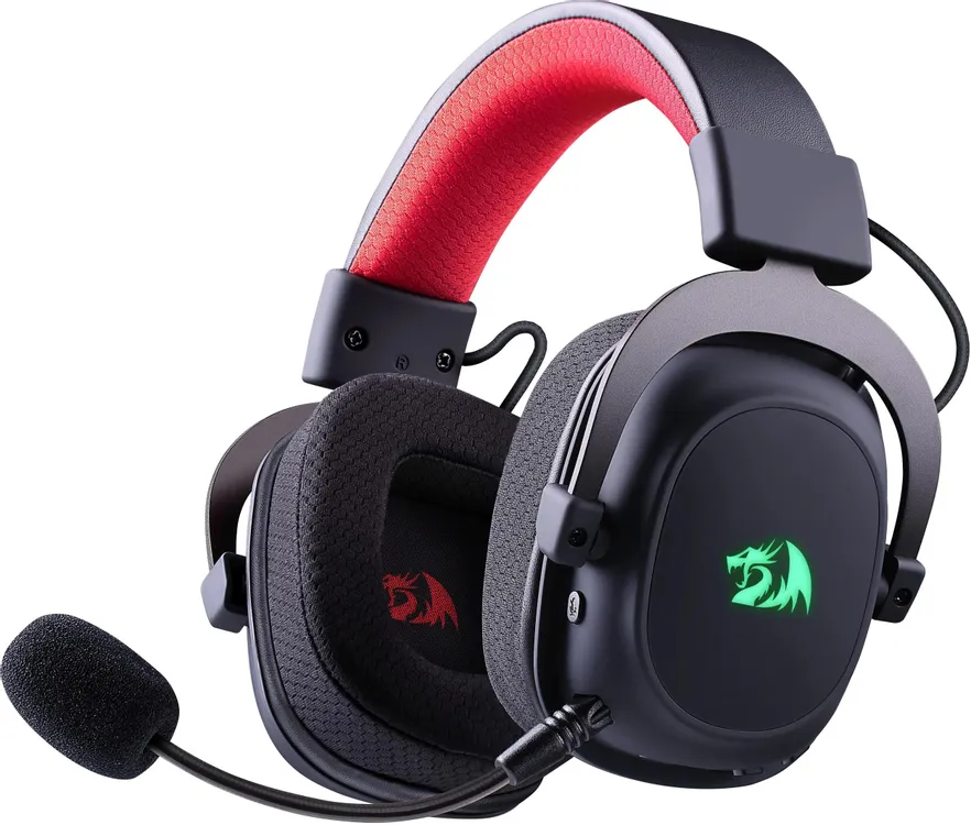 Гарнитура беспроводная Redragon ZEUS PRO (71880***); игровая; Bluetooth/2.4 Ггц; оголовье; 20 - 20 000 Гц; 64 Ом; микрофон; регулятор громкости; подсв