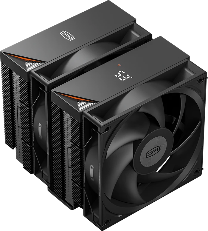 Кулер для процессора 120 мм PCCooler RT620 Digital (RT620-BKNWYL-GL), 2x120 мм, 4 pin, USB, 500-2200 об/мин, черный, 265 Вт, 34.9 дБ, есть дисплей
