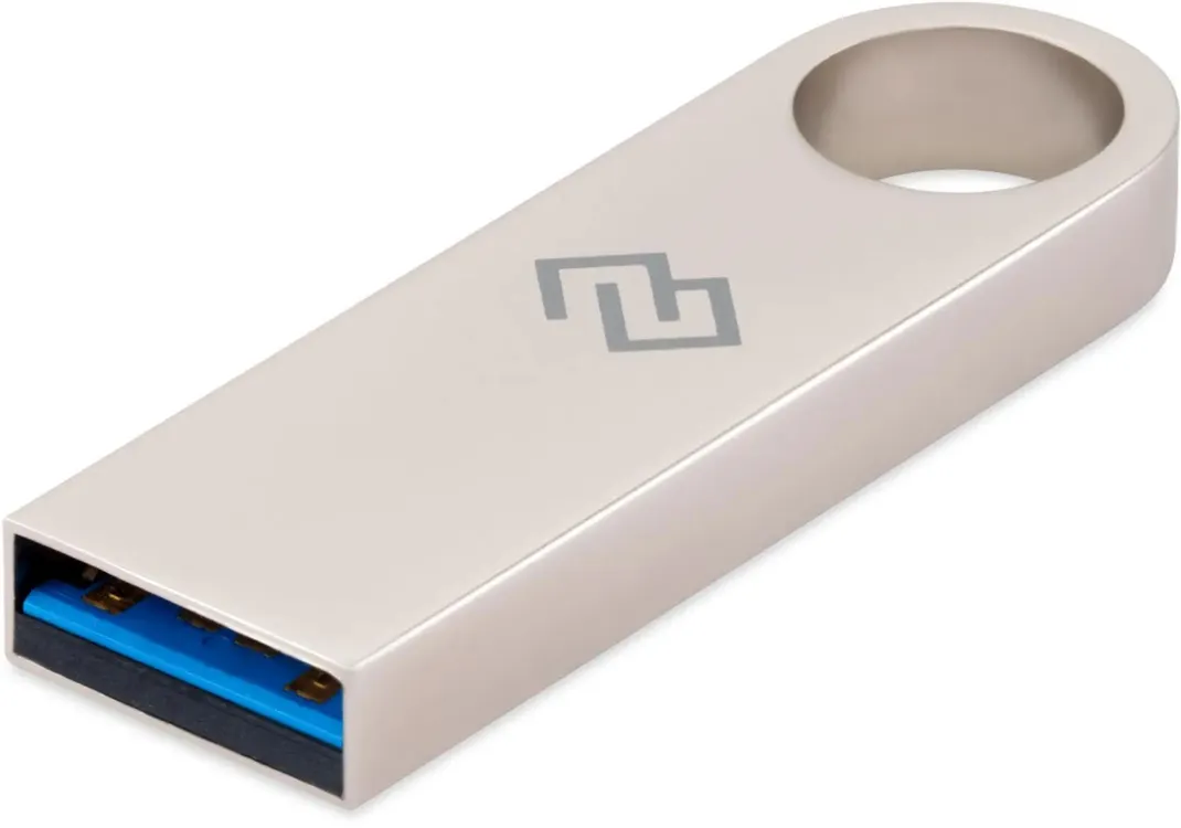 Накопитель USB-флэш 64 ГБ Digma DRIVE3 (DGFUL064A30SR); USB 3.0; моноблок; металлический корпуc; серебристый