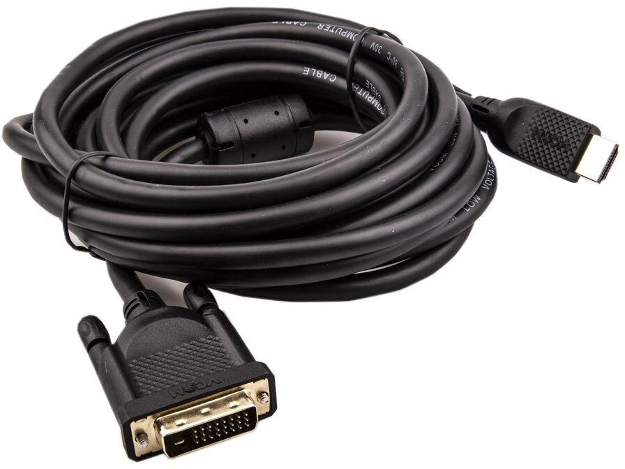 Кабель HDMI -> DVI-D VCOM (CG484GD-5M); позолоченные коннекторы; 5.0 м