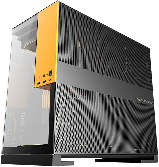 Корпус Geometric Future Model 5 Black Yell (1AM5WKBY00100***); E-ATX; Middl-Tower; без БП; 2xUSB 3.X