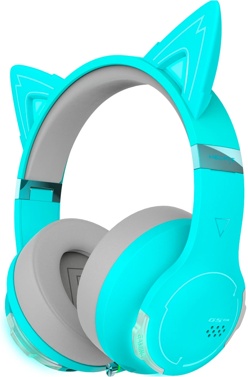 Гарнитура беспроводная Edifier G5BT CAT (G5BT CAT TURQUOISE); накладные; bluetooth; оголовье; 20 - 40 000 Гц; 32 Ом; встроенный микрофон; регулятор