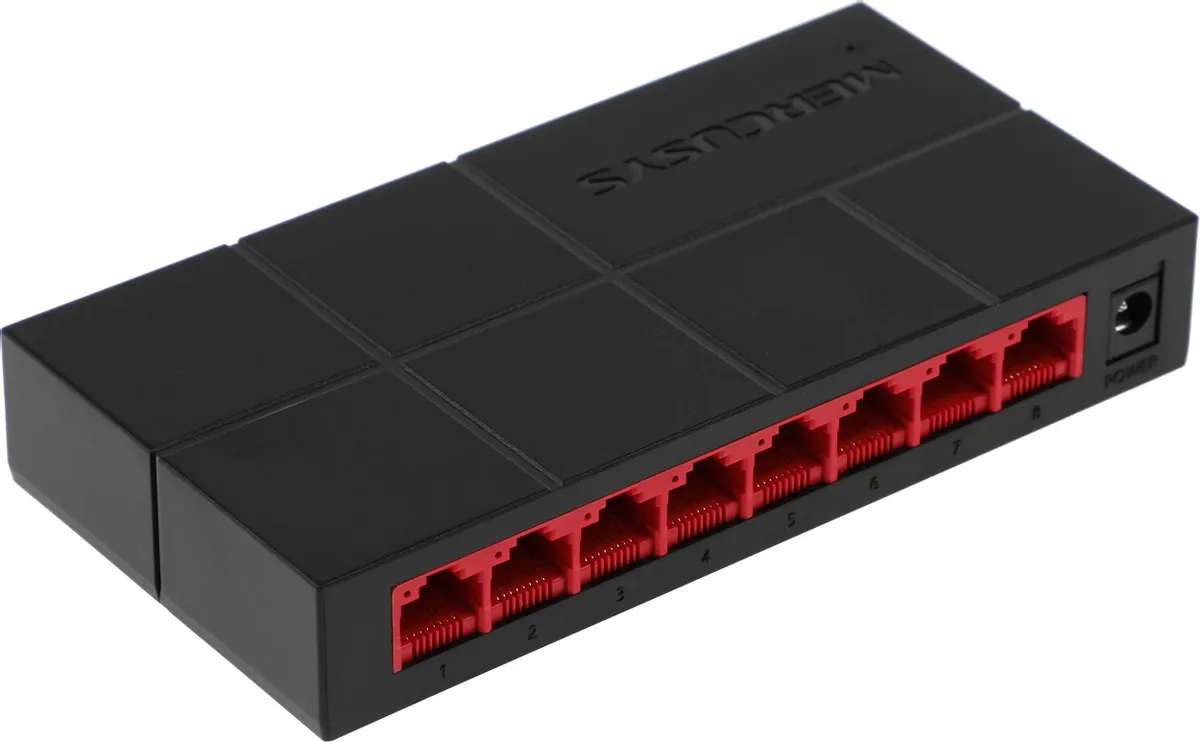 Коммутатор неуправляемый Mercusys MS108G***; Gigabit Ethernet (10/100/1000); 8 портов