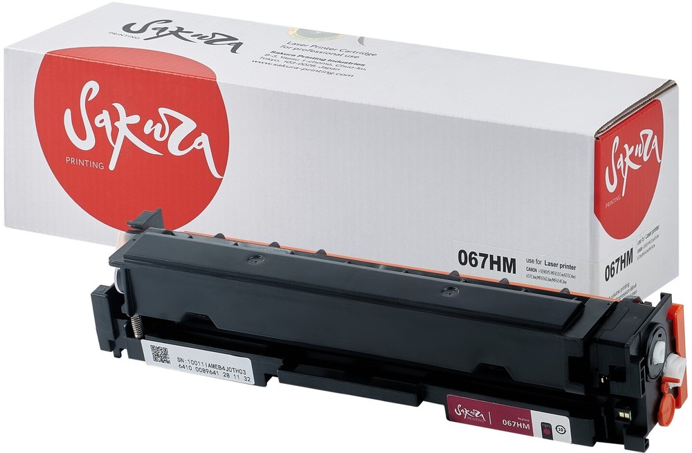 Картридж Sakura 067HM (5104C002) (SA067HM-ECO) пурпурный; Canon i-SENSYS LBP631cw/LBP633Cdw/MF651Cw/MF655Cdw/MF655Cw/MF657Cdw/MF657Cw; 2350 стр