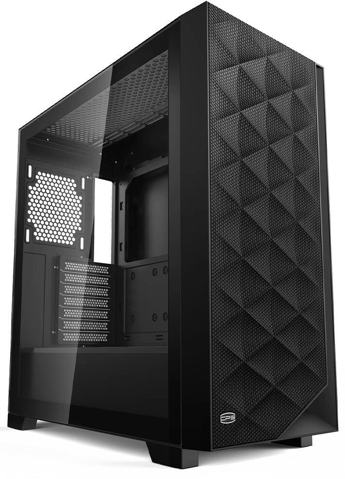 Корпус PCCooler C3D510 BK (C3D510-BKP0-GL***); ATX; Midi-Tower; без БП; сталь; 2x3.5" int.; 2 x USB 3.2, 1x jack 3.5 mm Mic/Aud; чёрный