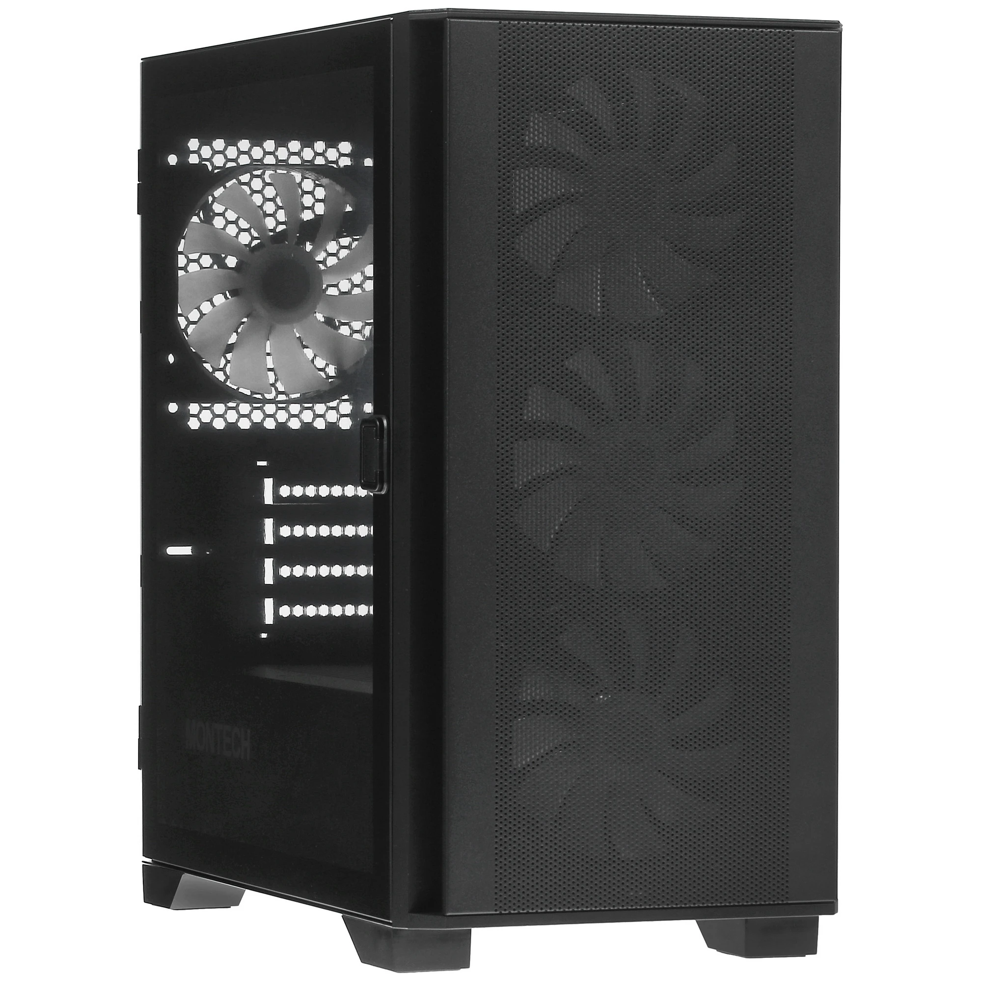 Корпус MONTECH AIR 100 ARGB Black***; mATX; Mini-Tower; без БП; сталь; 2x3.5" int.; 4 x 120 мм; 1 x USB 2.0/2 x USB 3.0/Mic/Audio; чёрный
