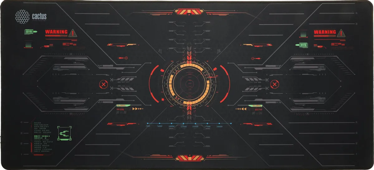 Коврик для мыши Cactus Skytrek (CS-MP-PRO05XXL); ткань + резиновая основа; 900 х 400 х 2 мм; игровая поверхность; рисунок