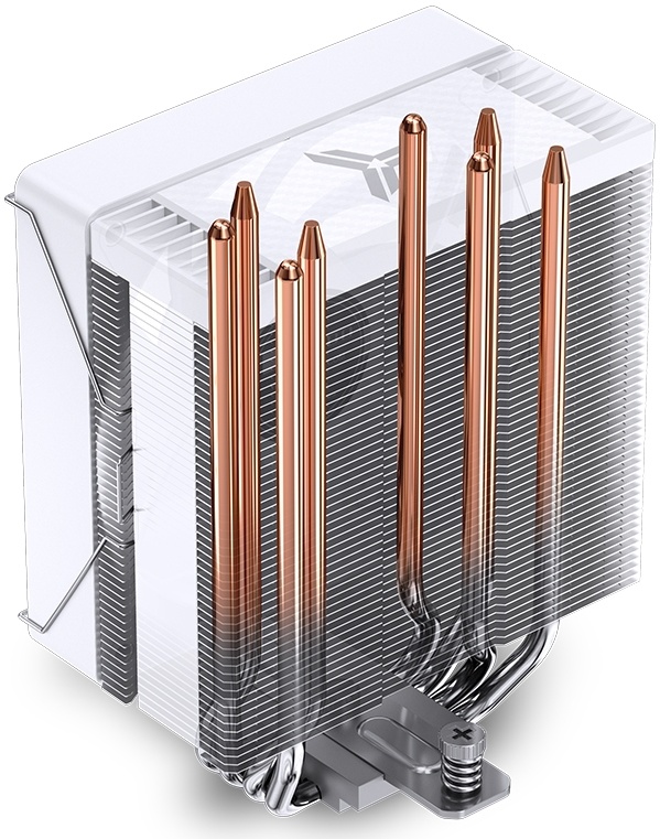 Кулер для процессора 120 мм JONSBO CR-1000 EVO Color White, 1x120 мм, 4 pin, 600-1500 об/мин, белый, 220 Вт, 32 дБ, 4 трубки, алюминий, медь