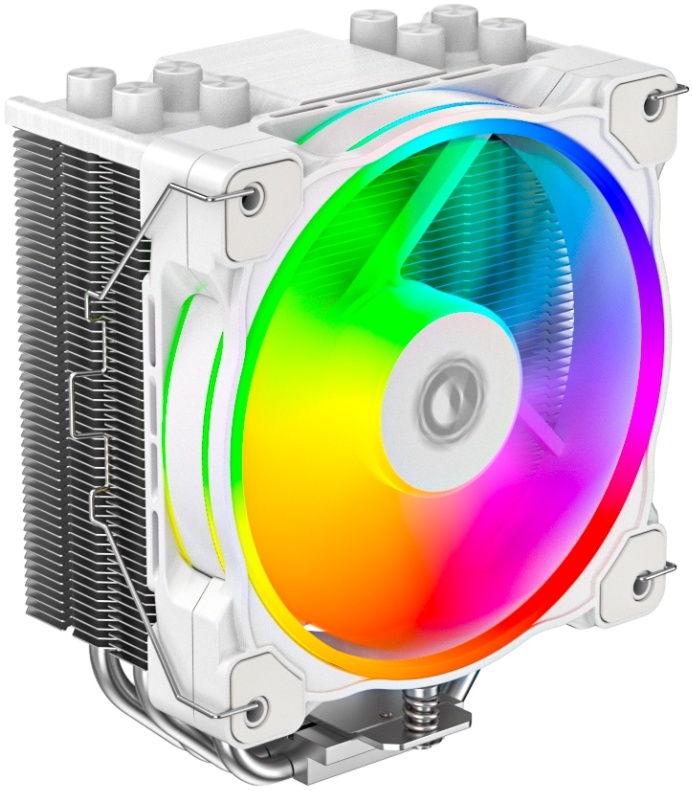 Кулер для процессора 120 мм ID-Cooling SE-214-XT ZF White, 1x120 мм, 4 pin, ARGB , 500-1600 об/мин, белый, 180 Вт, 28.5 дБ, 4 трубки