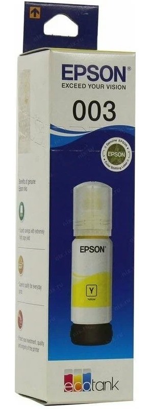 Контейнер Epson 003 Yellow (C13T00V498***); L11XX/L31XX/L51XX; 70 мл; желтый (yellow)
