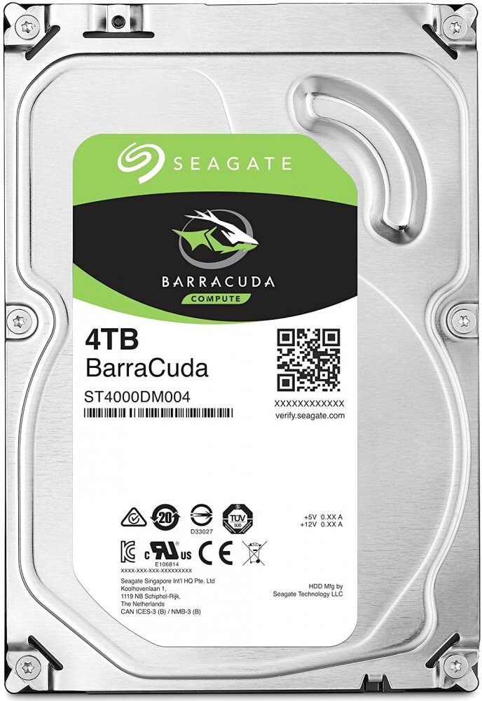 Жесткий диск 4 ТБ Seagate Barracuda (ST4000DM004***); 3,5"; 5400 об/мин; 256 МБ; SATA III