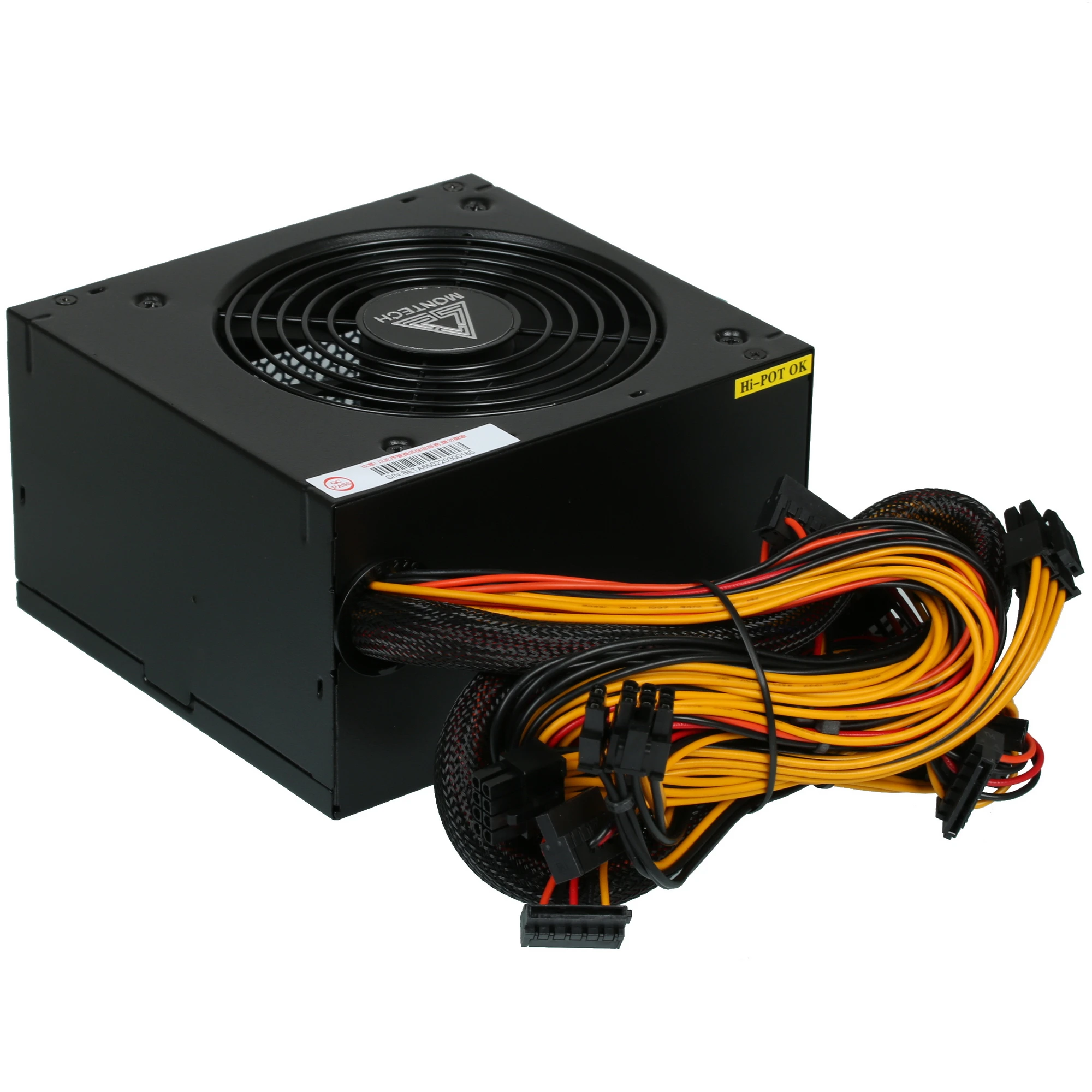 Блок питания 650 Вт MONTECH BETA 650W Black (BETA650); 1x24 pin; 1x8(4+4) pin; 6xSata; 2xMolex; 2x6+2-pin PCI-E; 80+ Bronze; APFC; 120 мм