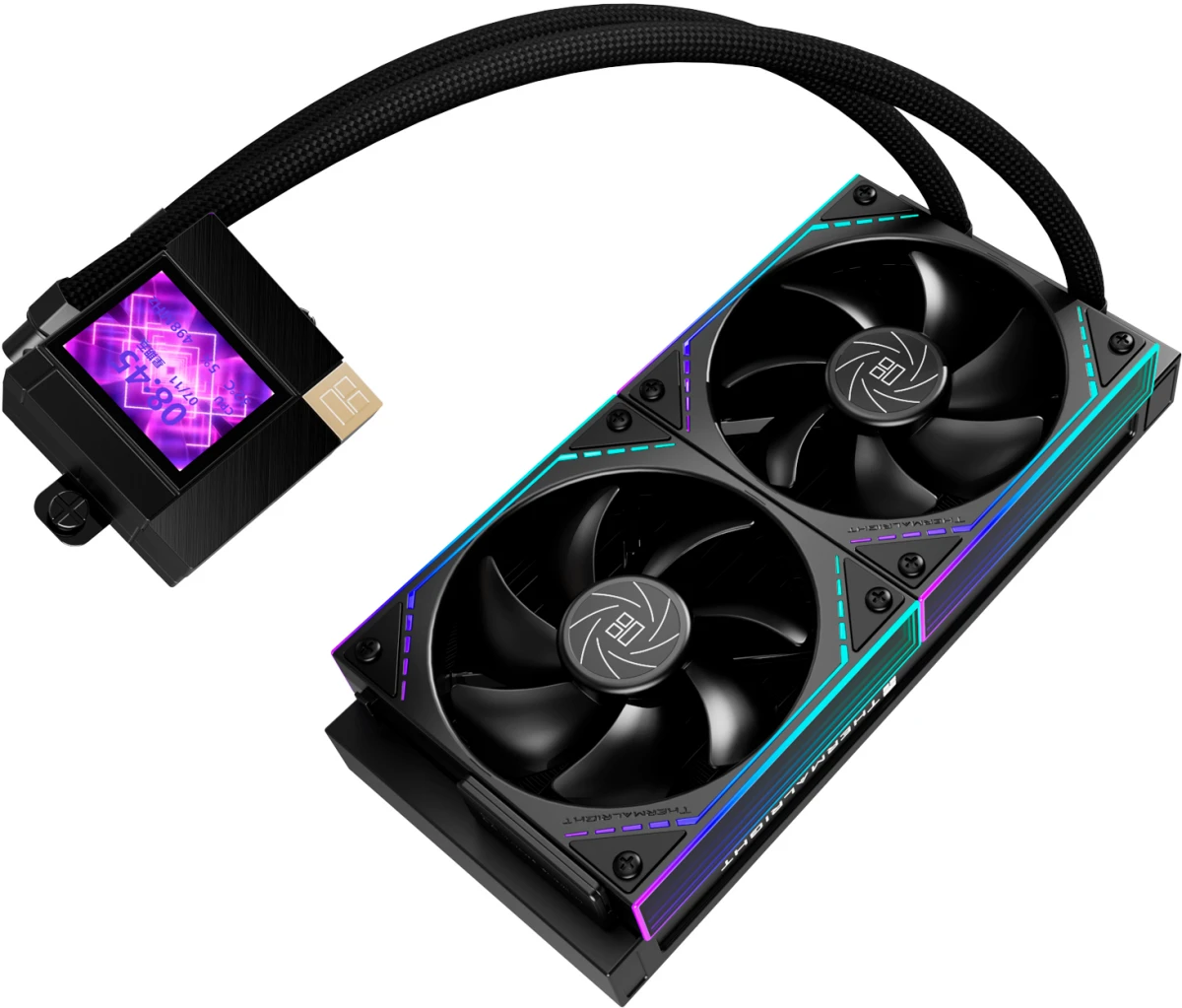 Система жидкостного охлаждения 240 мм Thermalright Core Matrix 240 Vision ARGB Black (C-MATRIX-VISION-BL-240-ARGB); активная; 2 вентилятора; 2000 об/м