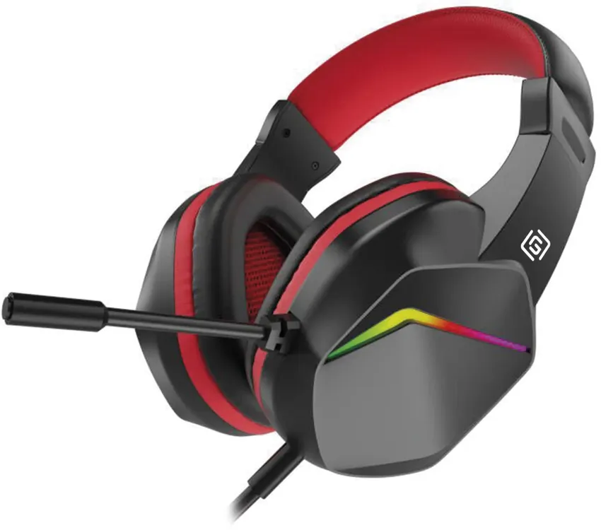 Гарнитура игровая Oklick HS-L335G (1972582); оголовье (headband); 20 Гц - 20 кГц; 32 Ом; 2 м; регулятор громкости;  USB/3,5 мм; подсветка LED