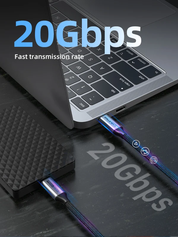 Кабель Type-C/Type-C CABLETIME CU46B; 60Вт; 3A; до 480 Мбит/с; силикон, 0,3м; черный