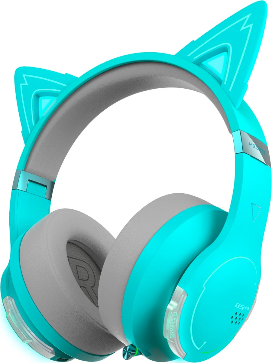 Гарнитура беспроводная Edifier G5BT CAT (G5BT CAT TURQUOISE); накладные; bluetooth; оголовье; 20 - 40 000 Гц; 32 Ом; встроенный микрофон; регулятор