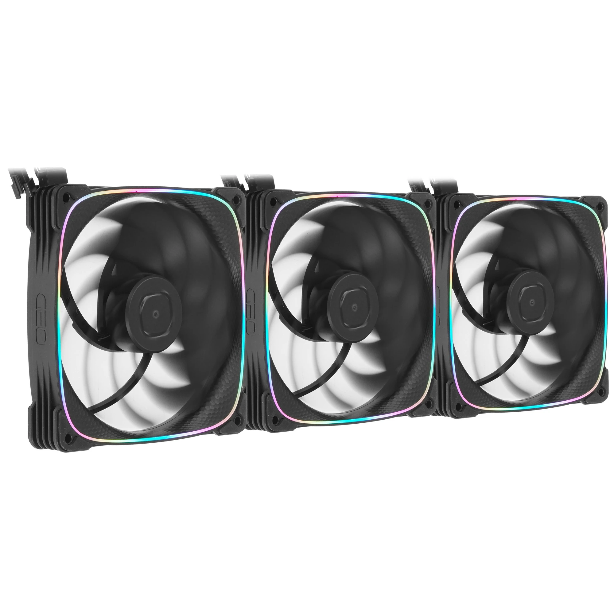 Вентилятор 140 мм Geometric Future комплкект Squama 2503RB-14 Reverse Triple Pack (1F2503R314000); 4-pin(PWM)+3-pin(ARGB); 800-2100 об/мин; 34,2 дБ; п