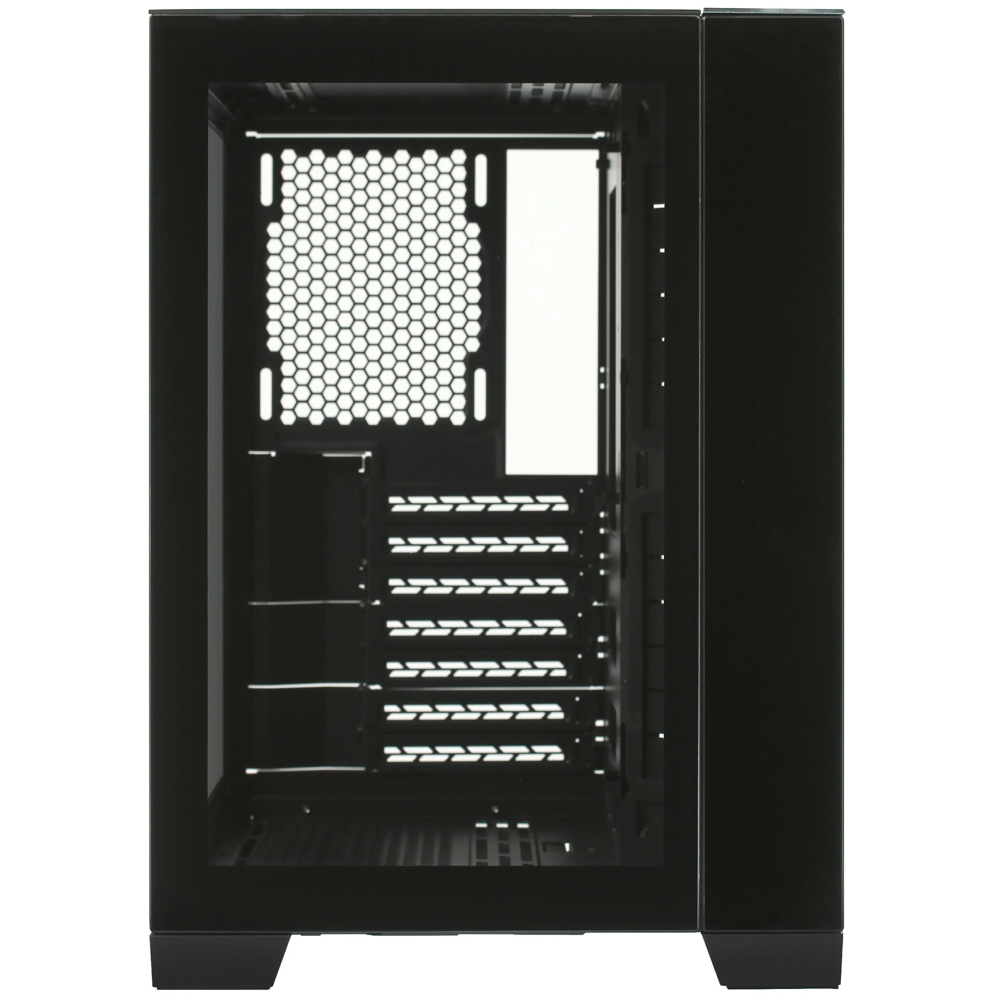 Корпус Lian-Li O11 Dynamic MINI (G99.O11DMI-X.R0); ATX; Middl-Tower; без БП; сталь; 2x3.5" int.; 2xUSB 3.X;1xUSB 3.X Type-C;1x jack 3.5mm; черный