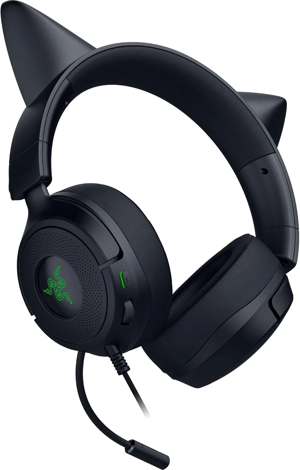 Гарнитура игровая Razer Kraken Kitty V3 X Black (RZ04-05350200-R3M1); оголовье; 20 Гц - 28 кГц; 32 Ом; 1,3 м; микрофон; 3,5 мм; черный