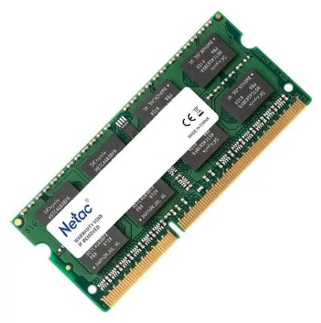 Модуль памяти SODIMM DDR3 8 ГБ Netac Basic (NTBSD3N16SP-08); 12800 MБ/с; 1600 МГц; RET