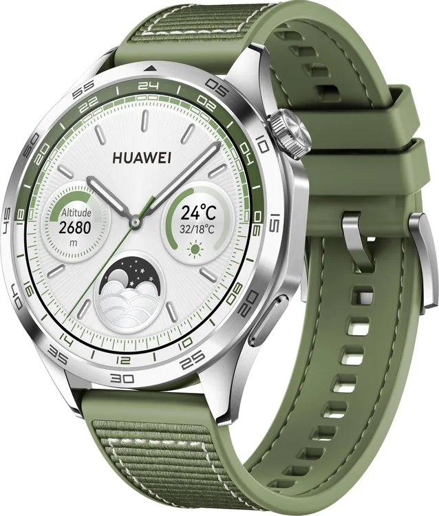Умные часы Huawei Watch GT 4 41мм Green; 1,32"; Bluetooth 5.2, Wi-Fi, NFC ; акселерометр, гироскоп, пульсометр, шагомер; 323 мАч