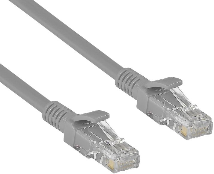 Кабель патч-корд ExeGate Grey UTP-5e-20M-GY (EX241492RUS); не экранированный; кат. 5е; 4-х парный; 20 м