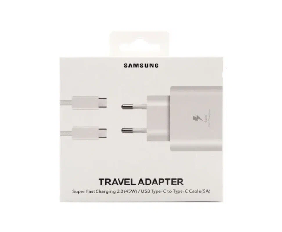 Зарядное устройство Samsung EP-TA845 White (EP-TA845XWEG), 45 Вт, 3А, 1xType-C, Кабель в комплекте Type-C, белый