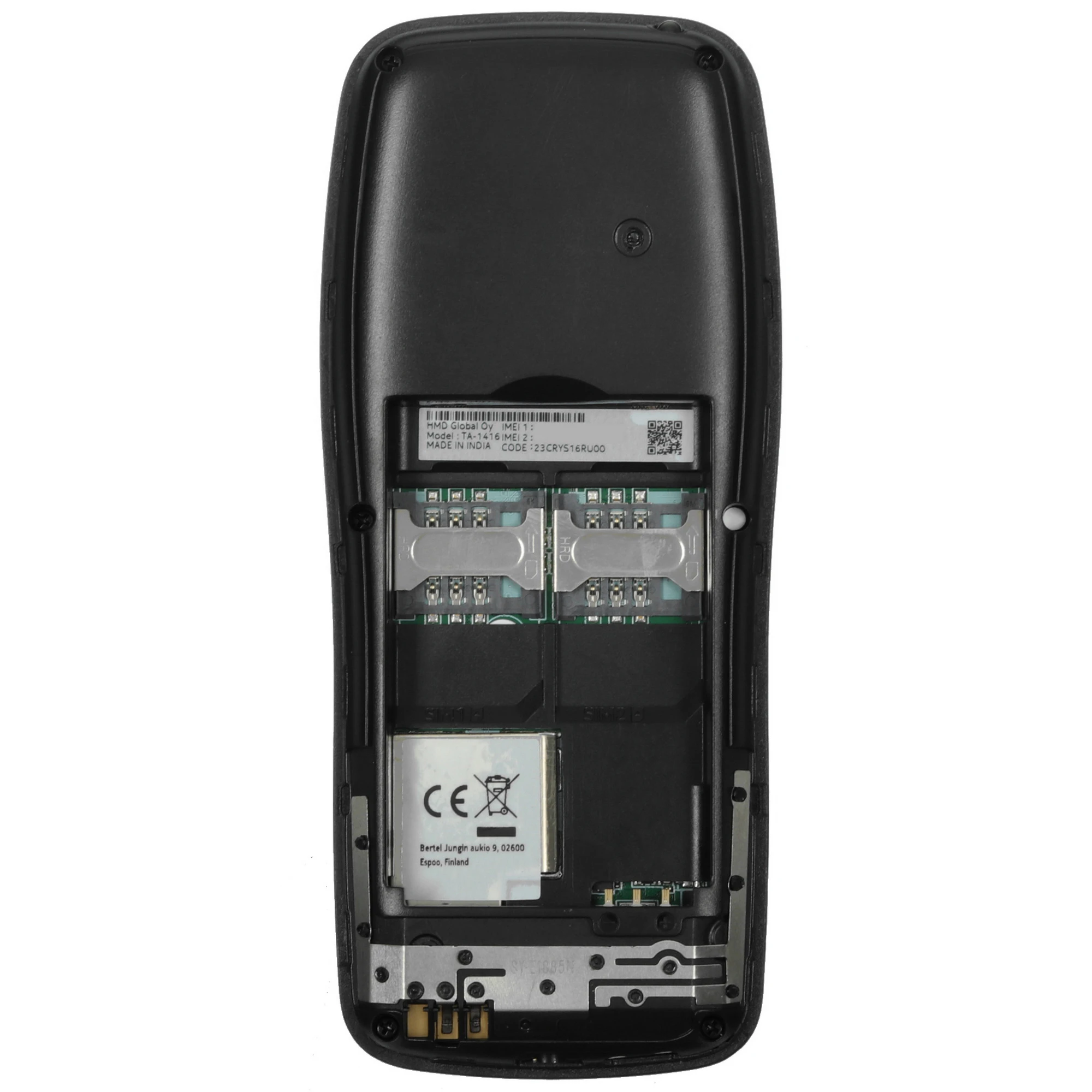 Мобильный телефон Nokia 105 DS Black без ЗУ (TA-1416); 1,77"; TN; 2 nano SIM карты; моноблок; пласти