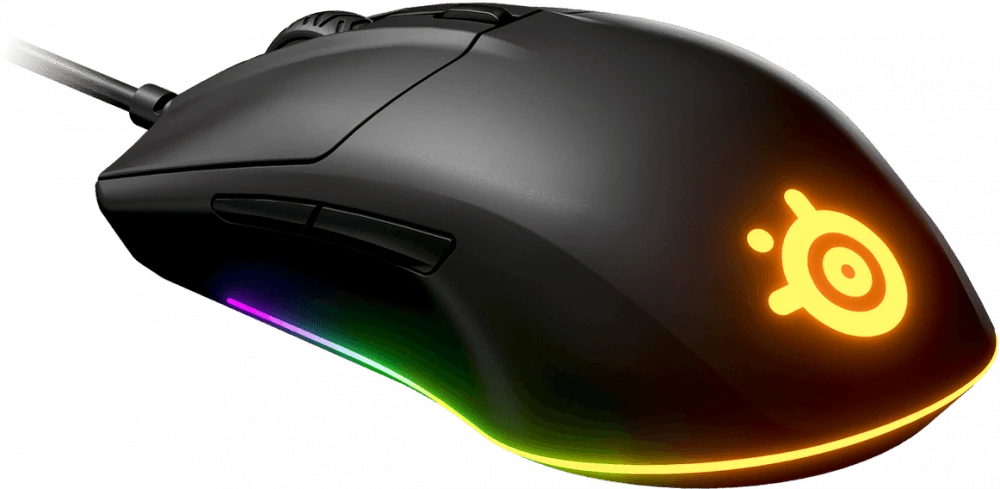 Мышь игровая Steelseries Rival 3 (62513***); USB; оптический; 8500 cpi; колесо-кнопка; RGB подсветка; чёрный