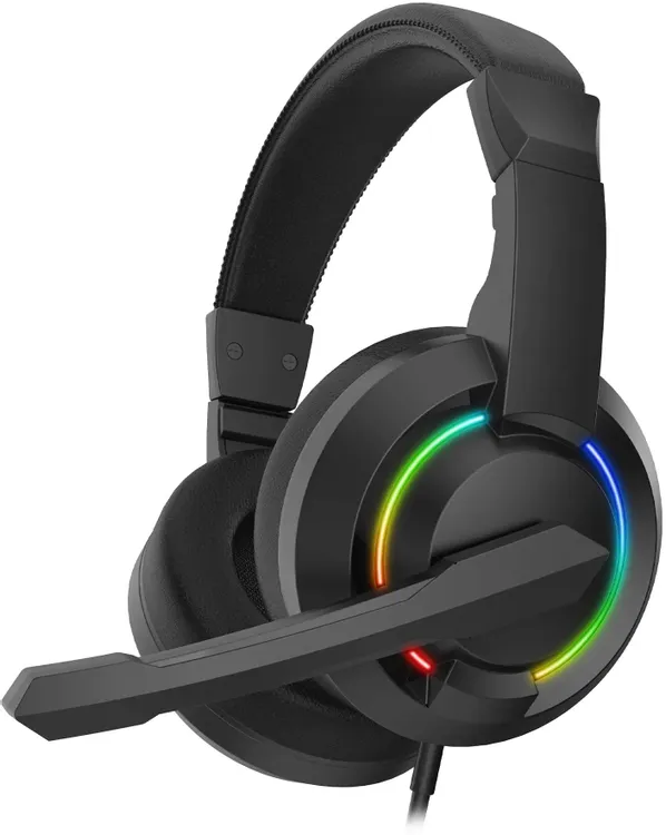 Гарнитура игровая Oklick HS-L315G (2007552); оголовье (headband); 20 Гц - 20 кГц; 32 Ом; 2 м; регулятор громкости;  USB/3,5 мм; подсветка LED